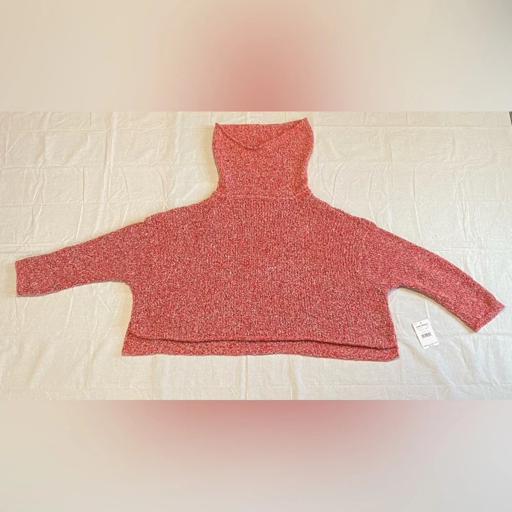 Free People BFF Sweater with Cowl Neck - Scarlet Flame - Picture 5 of 12